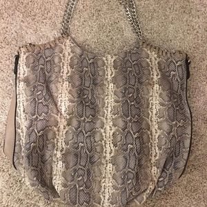 New purse, light brown, metal handle